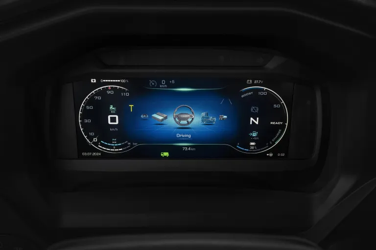 Digitaal instrumentenpaneel van de IVECO S-eWay