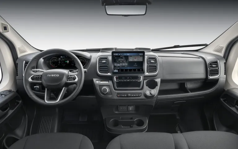 Dashboard aan de passagierszijde van de IVECO eSuperJolly