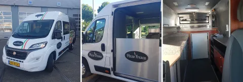 Smaakvolle Fiat Ducato pizzabus voor Pizza Fresca