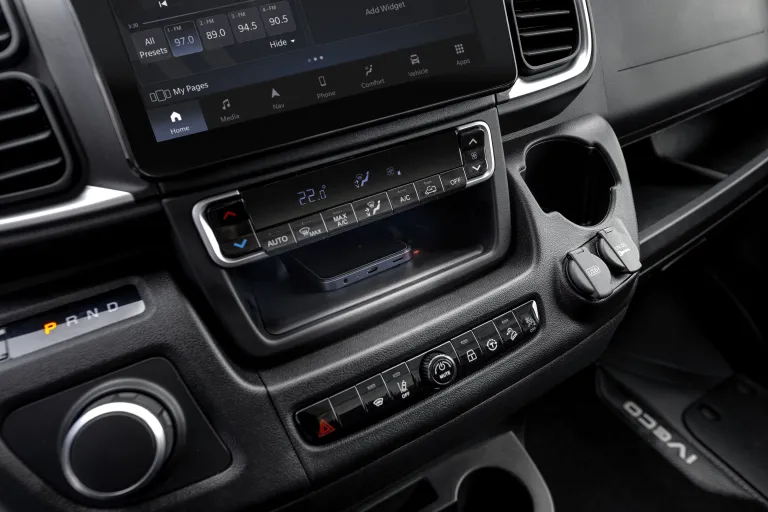 Touchscreen-infotainment in de IVECO eSuperJolly