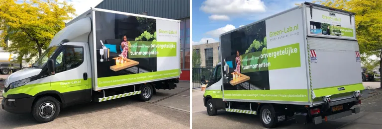 Jong gebruikte IVECO Daily bakwagen voor Green-lab