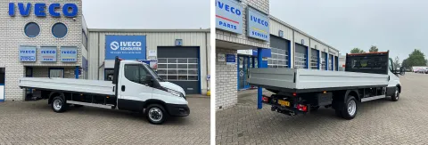 Nieuwe IVECO Daily 40C16H3.0 met open laadbak voor H.A. De Bruijn Landbouwmechanisatiebedrijf uit Achtmaal