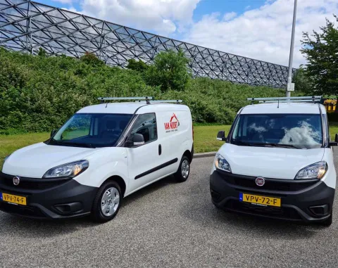 2 Fiat Doblo’s voor Van Noort Verhuur-Infra-Groen