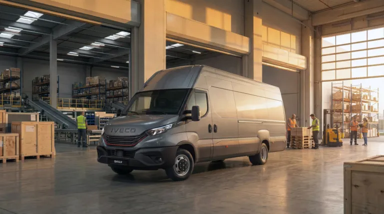 IVECO Daily bestelwagen bij een distributiecentrum