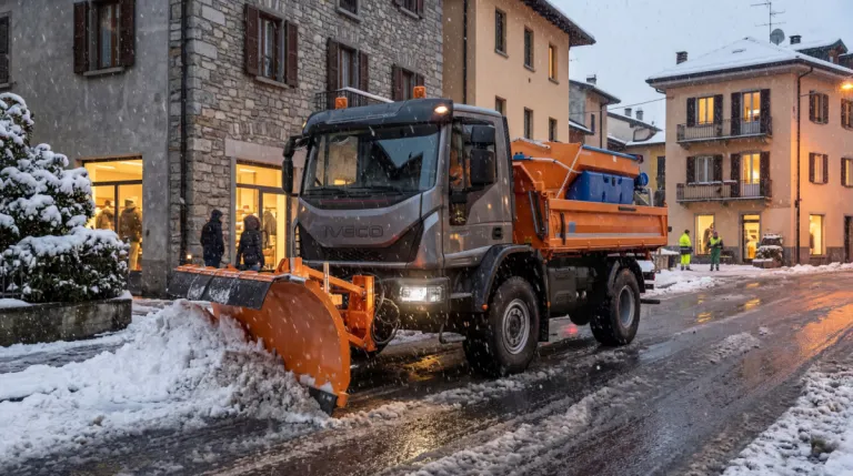 IVECO Eurocargo met sneeuwschuiver