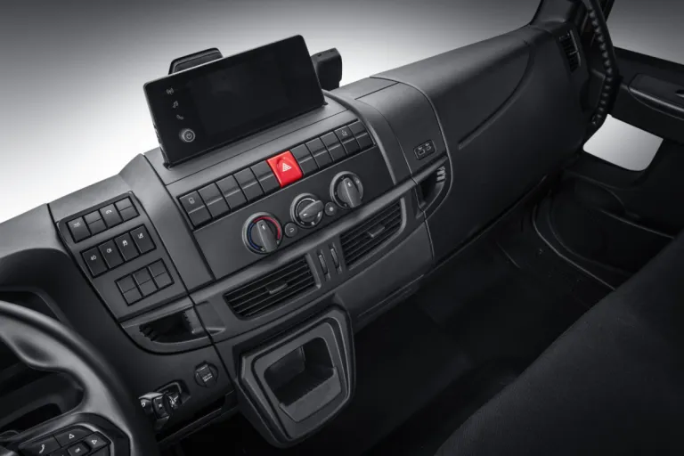 Dashboard en scherm van de IVECO Eurocargo