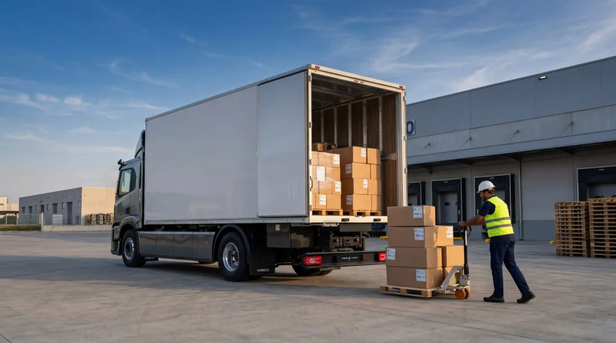 Laden en lossen met de IVECO S-eWay bij een dock