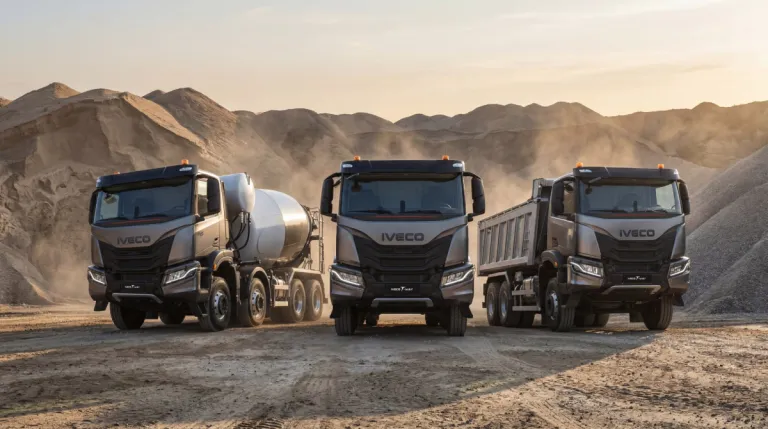 Drie IVECO T-Way-uitvoeringen naast elkaar