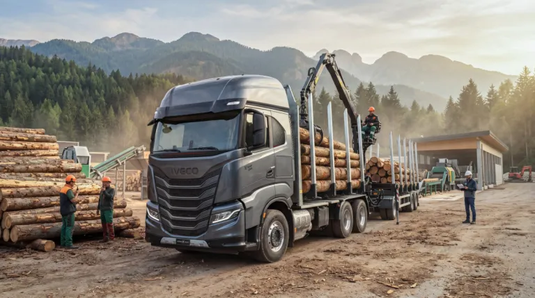 IVECO X-Way met houttransport