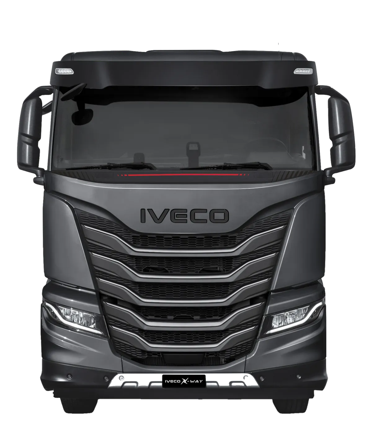IVECO X-Way trekker met chromen grille-lijsten, vooraanzicht