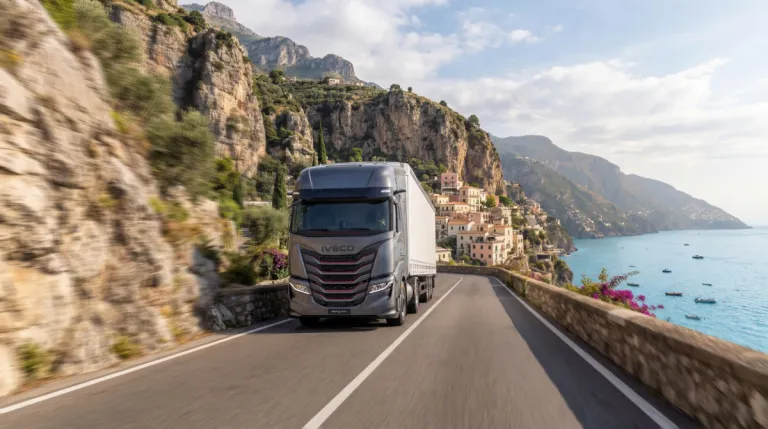 IVECO S-Way op een kustweg