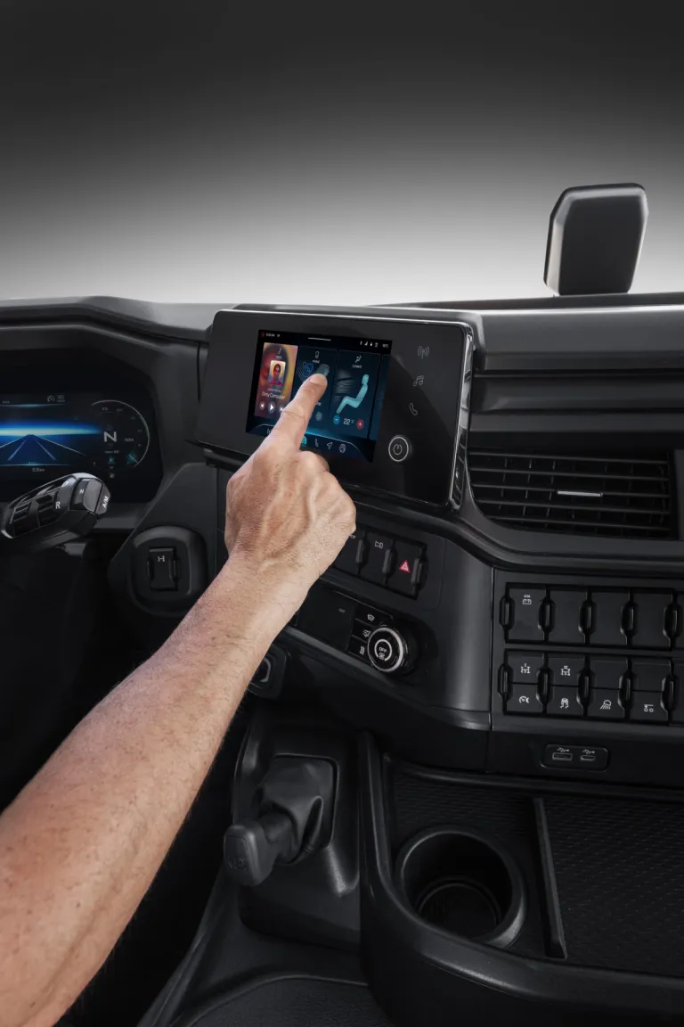 Bediening van het touchscreen in de IVECO S-Way