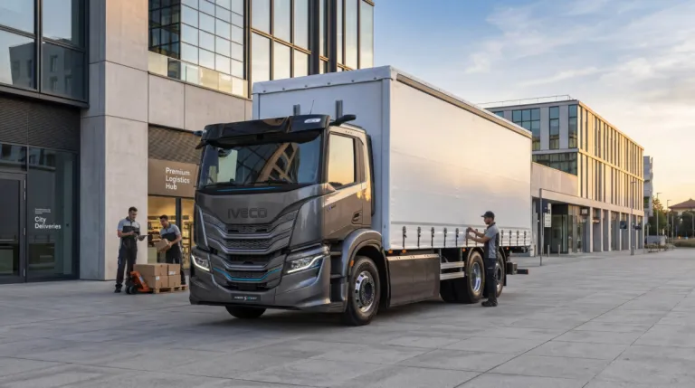 IVECO S-eWay bij een distributiecentrum