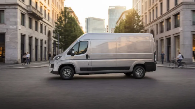 IVECO eSuperJolly, zijaanzicht in de stad