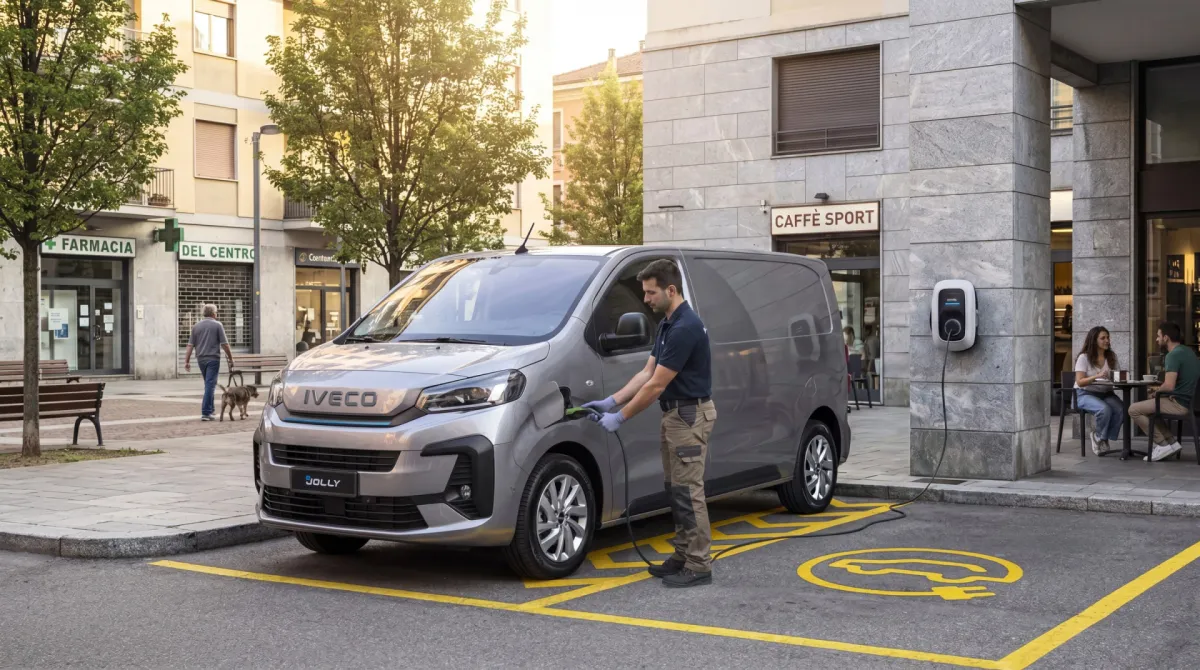 IVECO eJolly aan een laadpunt