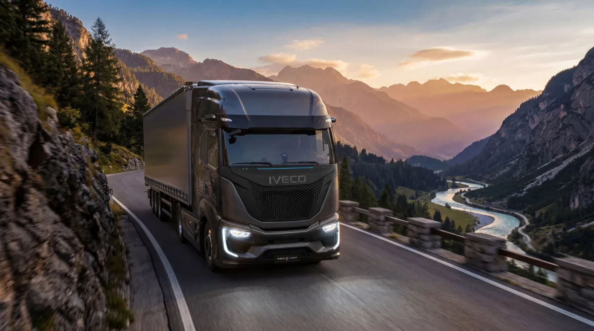 IVECO S-eWay op een bergweg